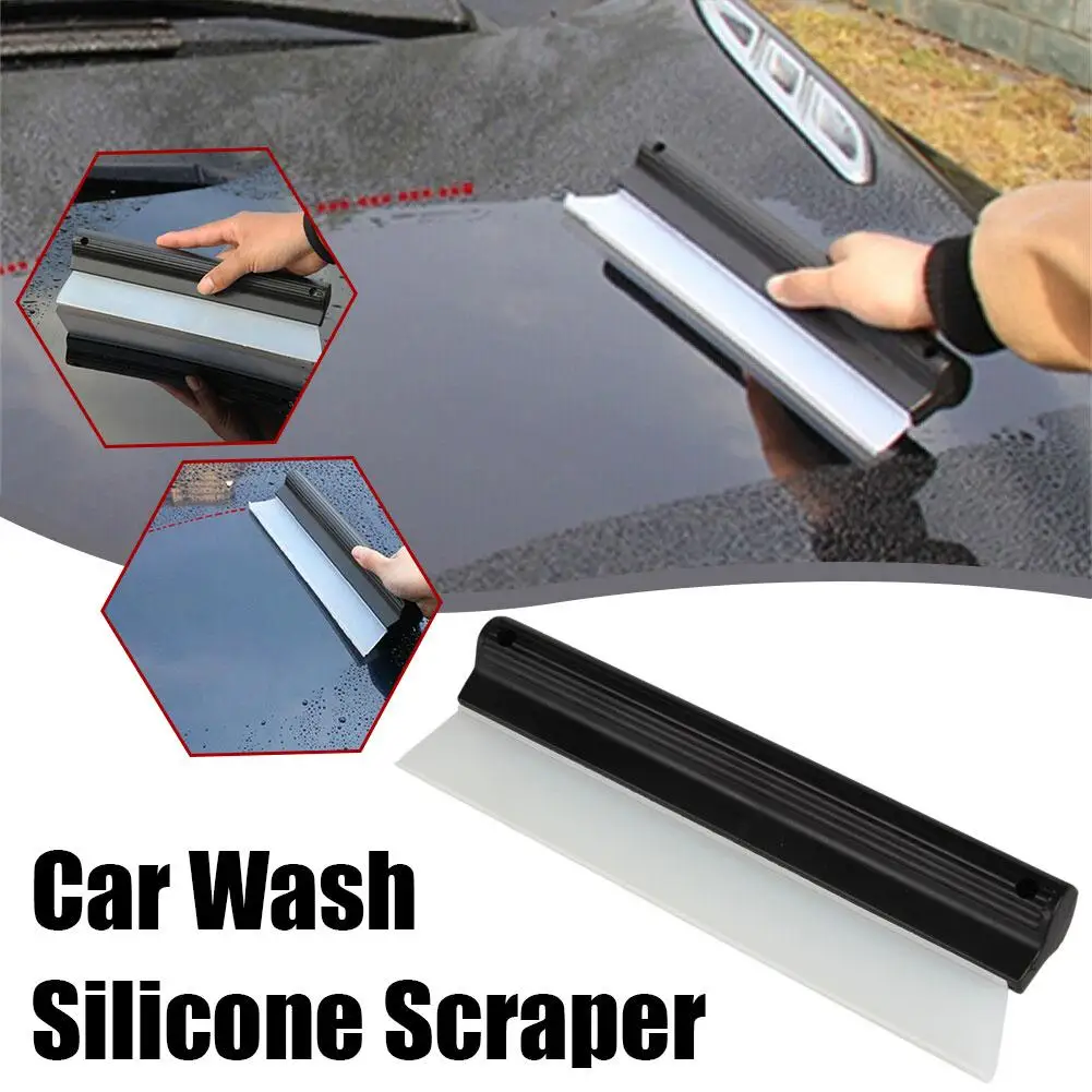 Car Non-Scratch Flexible Soft Silicone Handy Squeegee Drying Window Water Wrap Wiper Car Tools Scraper Film Clean Scraping Z4C2