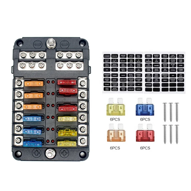 

Protection Circuit Blade Fuses Car Fuse Box Holder Block With Negative Bus Touchntuff Protection Automotive fuse