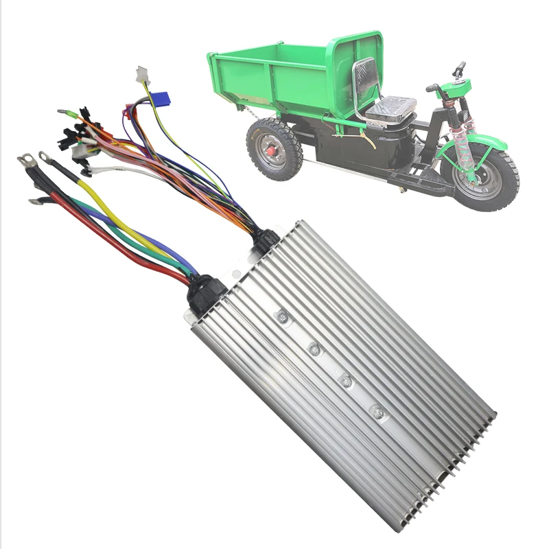 48v60v 2200W BLDC Motor Controller 30G High/Low Speed Intelligent Square Wave IP54 Protection 80A Electric Tricycle Freight