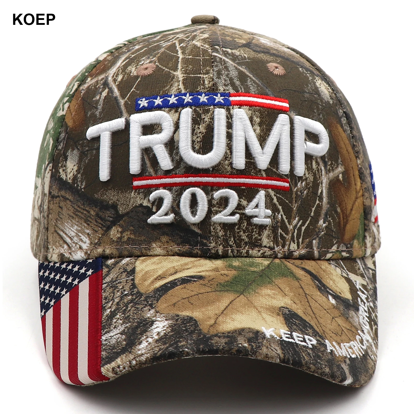 Donald Trump 2024 Cap Camouflage USA Flag Baseball Caps Keep America Great Again Snapback President Hat 3D Embroidery Wholesale