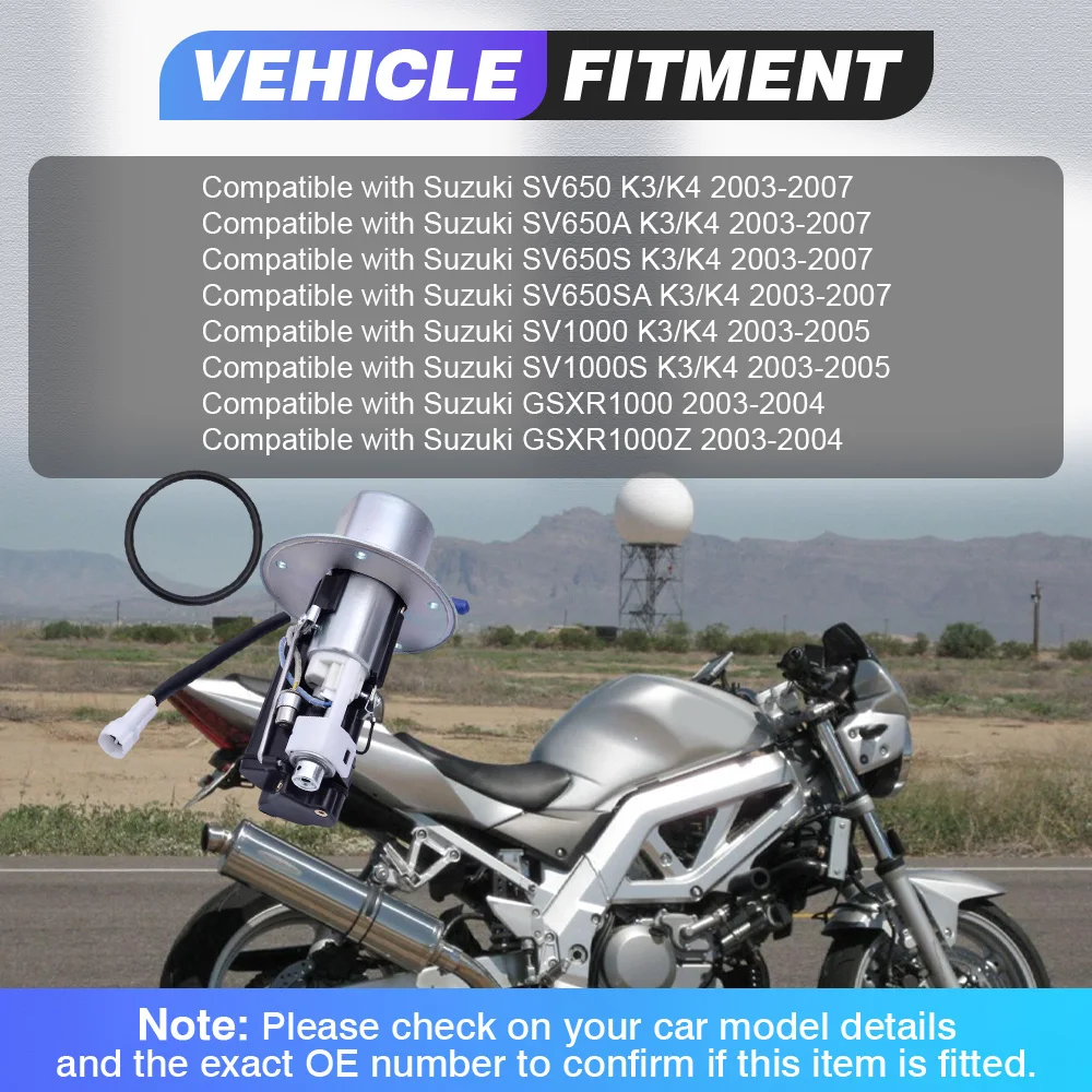

Motorcycle Fuel Pump Assembly 15100-35F30 For Suzuki SV650 SV650A SV650S SV650SA SV1000 SV1000S K3/K4 GSXR1000Z 2003-2007
