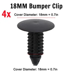 4Pcs 18MM Car License Plate Plugs Front Bumper Plate Hole Covers Clip Screw-On Nylon Car Repair Replacement Accessories