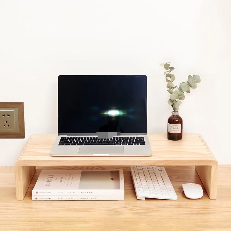 Computer monitor riser, desktop solid wood shelf, cervical spine support, TV base bracket, office creative height pad