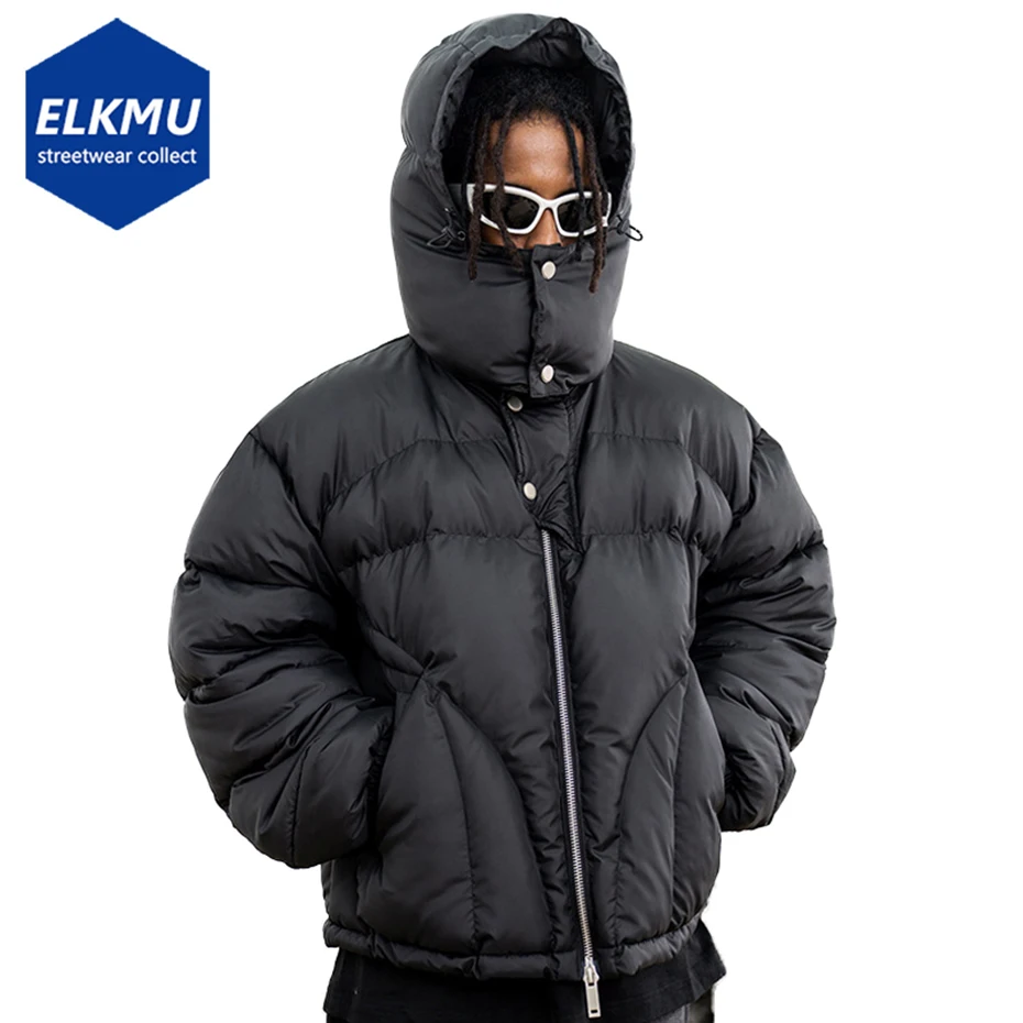 

Winter Men Jackets Thicken Warm Parkas Coats Streetwear Harajuku Hip Hop Oversized Jackets Casual Loose Padded Jackets Outwear