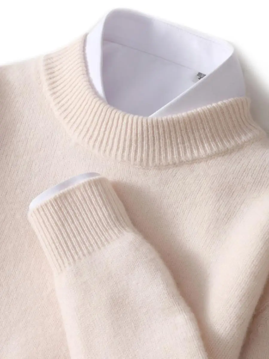 

Men's round Ne Pullover Knitted Sweater Loose Fit Versatile Color Autumn Winter Faion Casual Inner Wear Comfortable