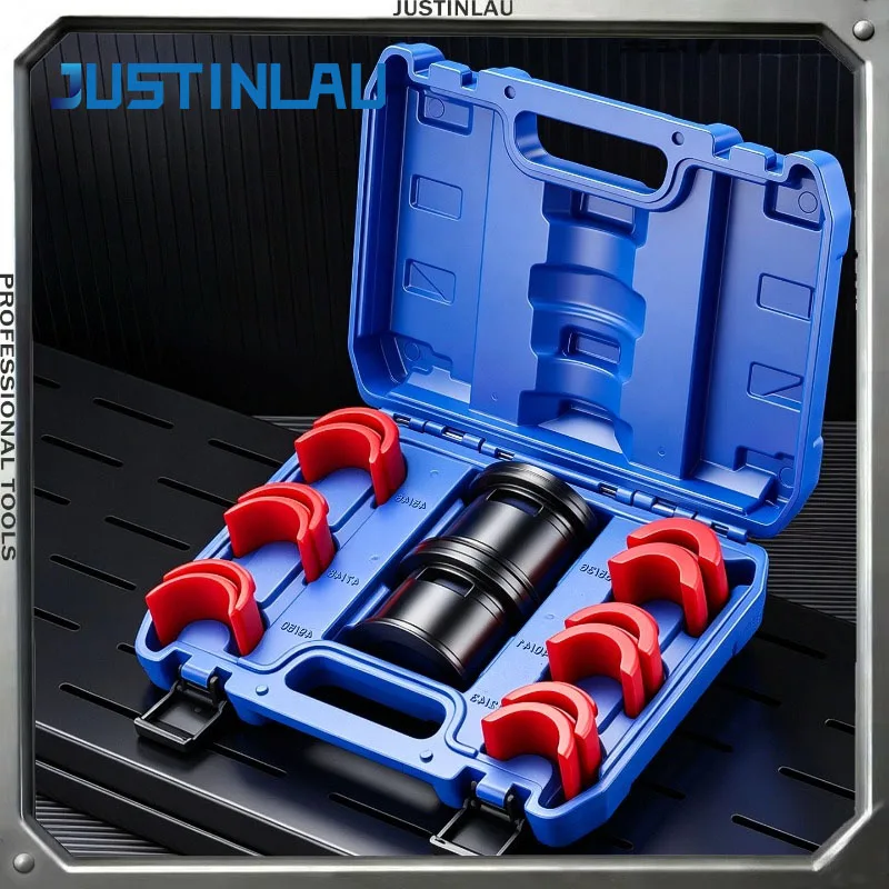 JUSTINLAU Universal Bushing Removal Installation Tool Kit Press Puller Set for Control Arm Suspension Bushings Repair Tools