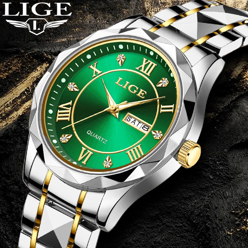 

LIGE Luxury Mens Watch Auto Date Watch for Men Business Wirstwatch Man Waterproof Lume Quartz Watches Classic Clock montre homme