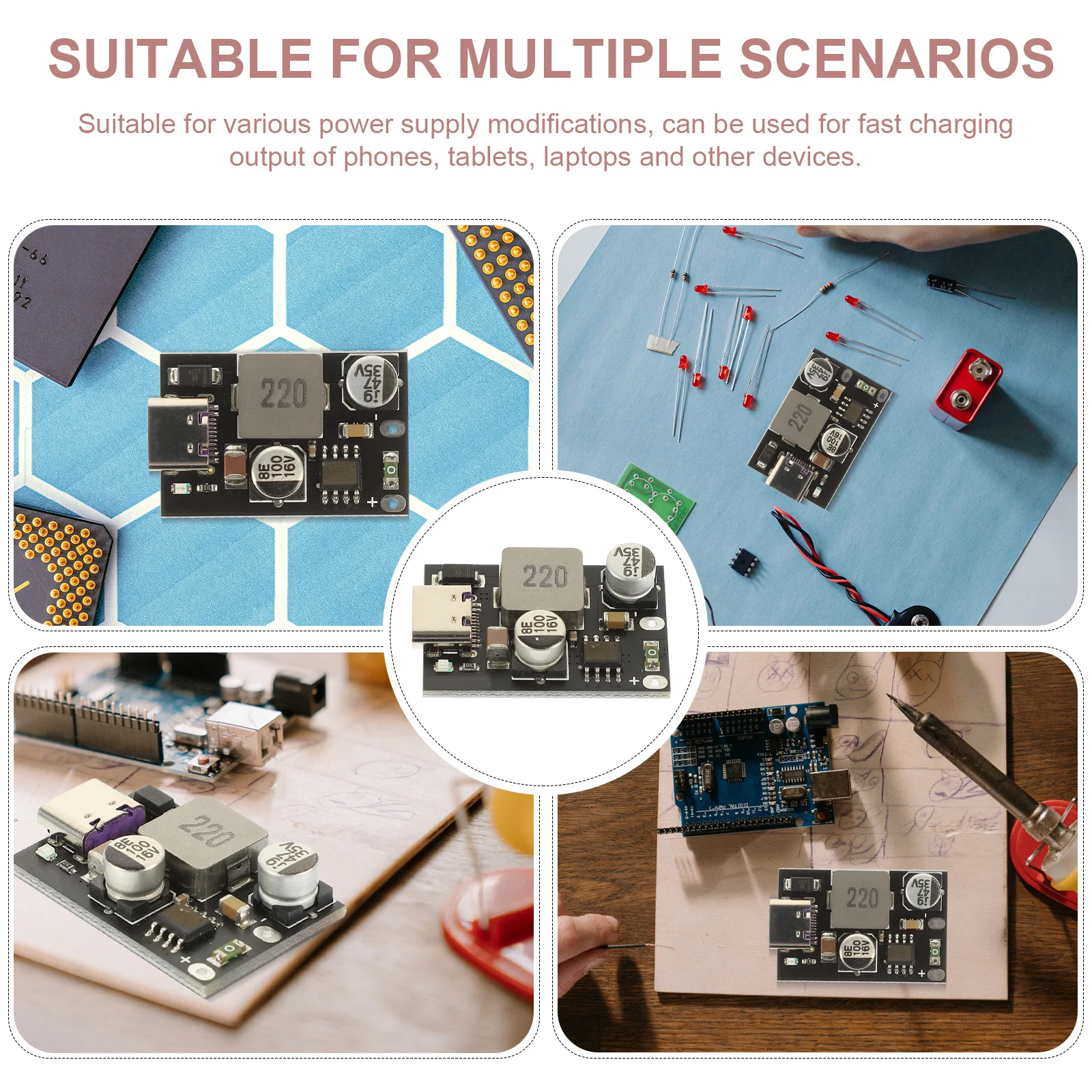

20W Fast Charging Module Usb Type- Supply Regulator Step Down Converter For Phone Tablet Laptop 18650 Boost Module