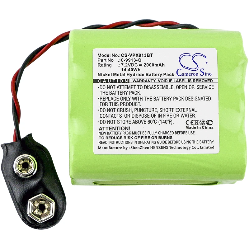 

CS Emergency Lighting 2000mAh Battery For Visonic 0-9913-Q Powermax Ni-MH 7.2V 14.40Wh