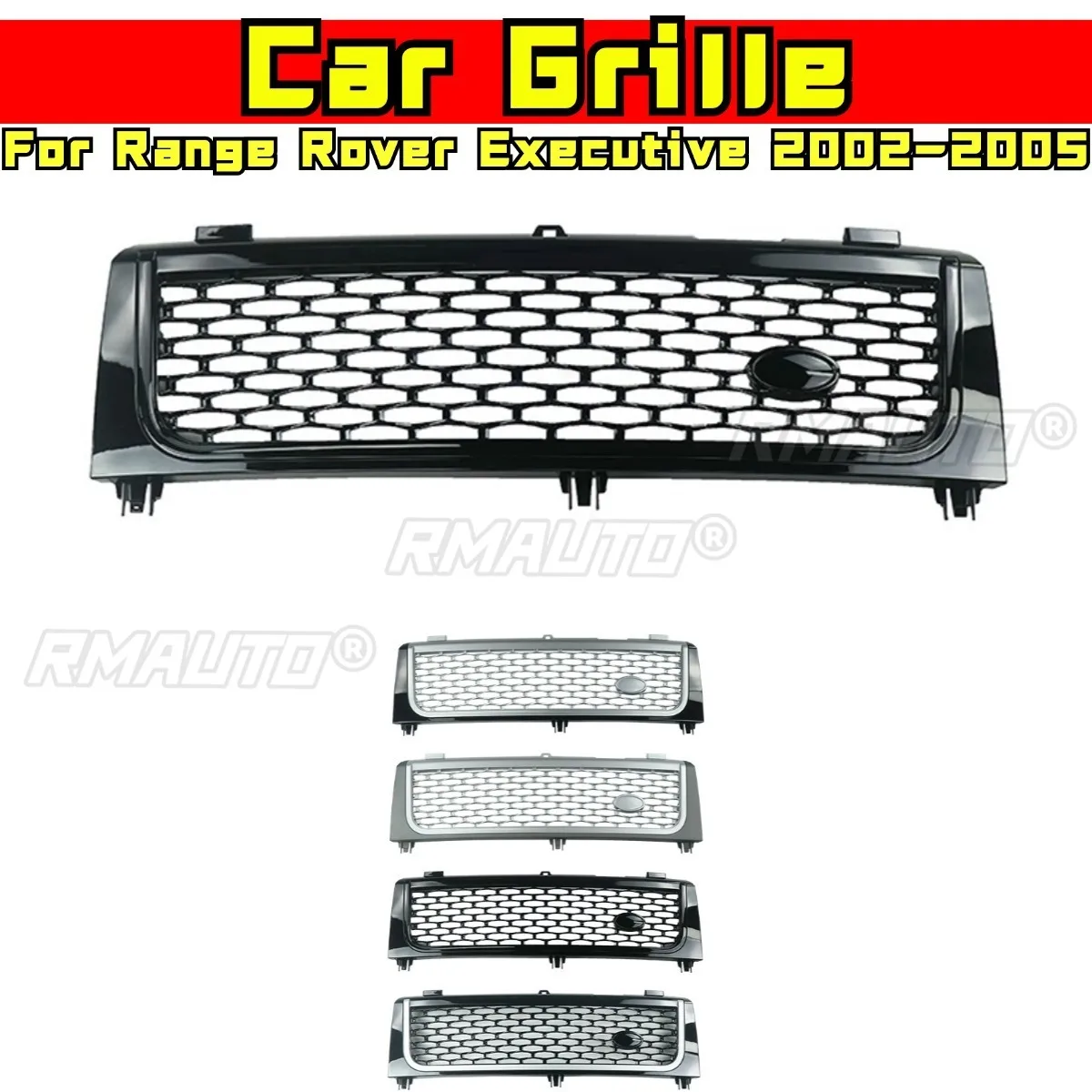 Car Grille Front Bumper Grill Racing Grills Front Grill Bumper Grill Body Kit For Range Rover Executive 2002-2005 Styling Kits