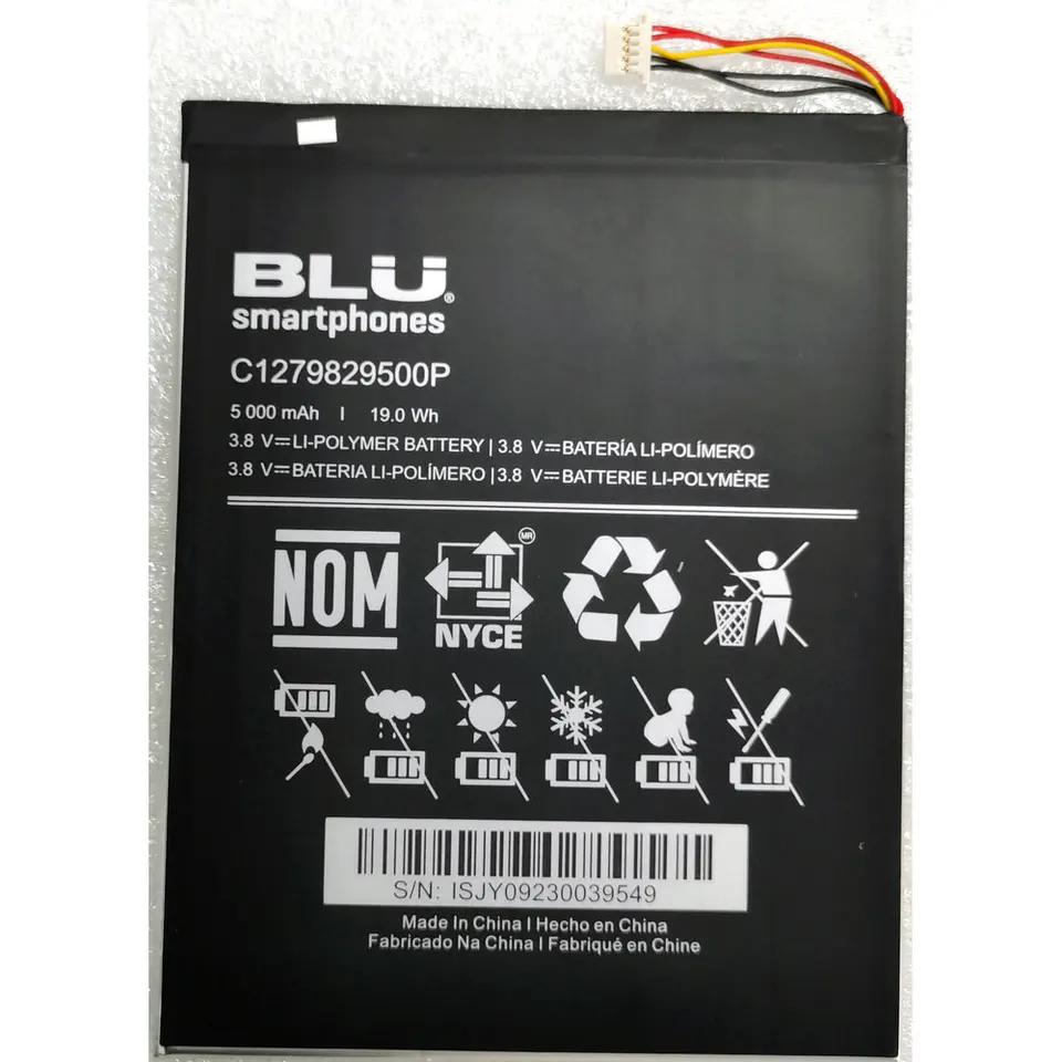 Batería Genuina de Repuesto para Teléfono Móvil 3.8V 5000mAh C1279829500P para BLU M10L Plus 10 Pulgadas