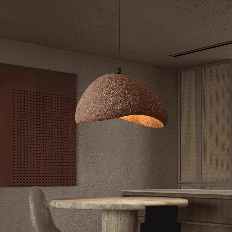 

Wabi Sabi Imitation rock Pendant Lights Nordic Design Stone pattern Chandelier for Dining Room restaurant living room lighting