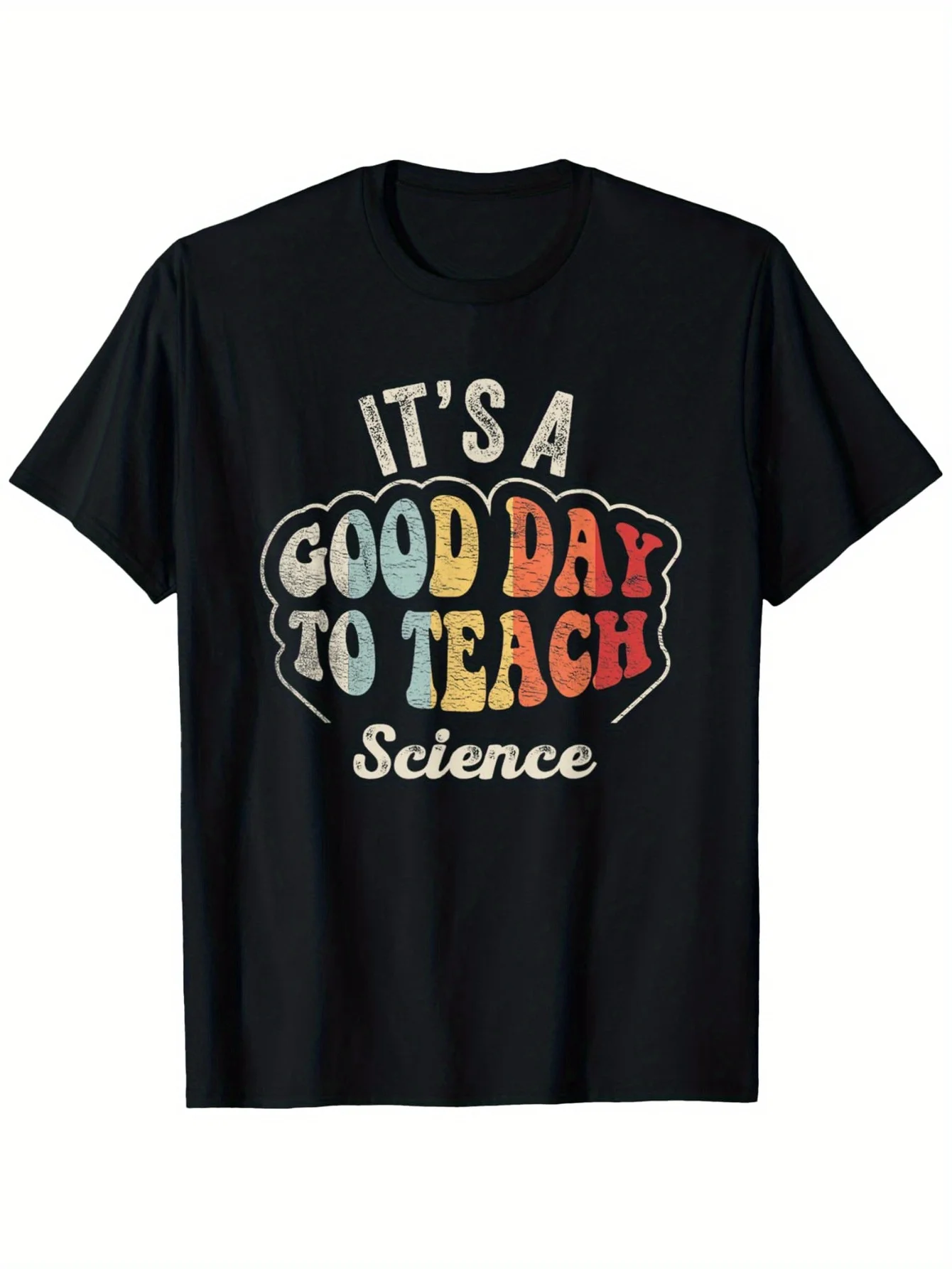 Retro Today is a good day to teach science, science teacher gift T-shirt, suitable for all men and women outdoor short-sleeved