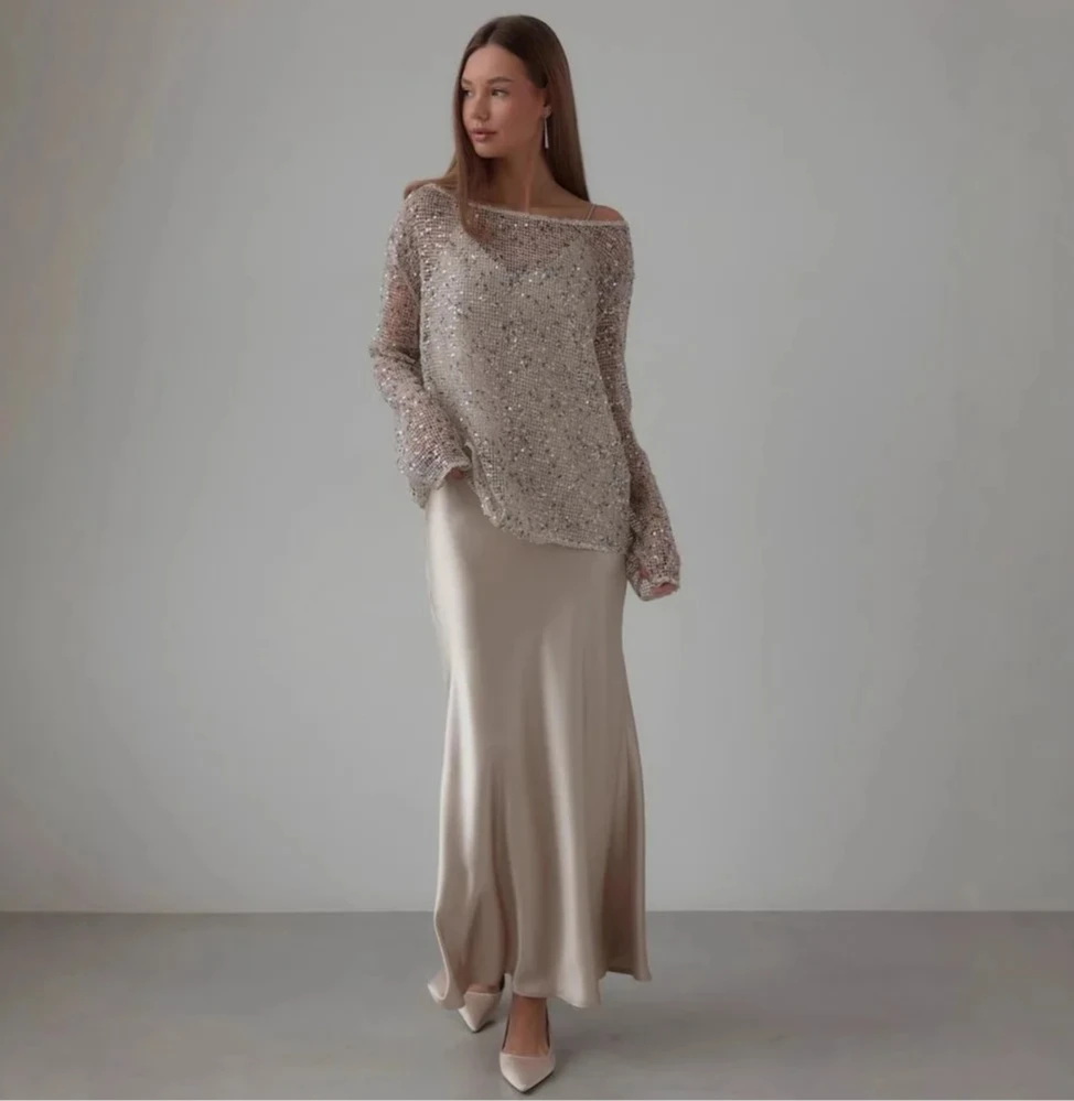 

Футболка с длинным рукавом, топы, женские повседневные свободные однотонные полые свободные пуловеры городского цвета