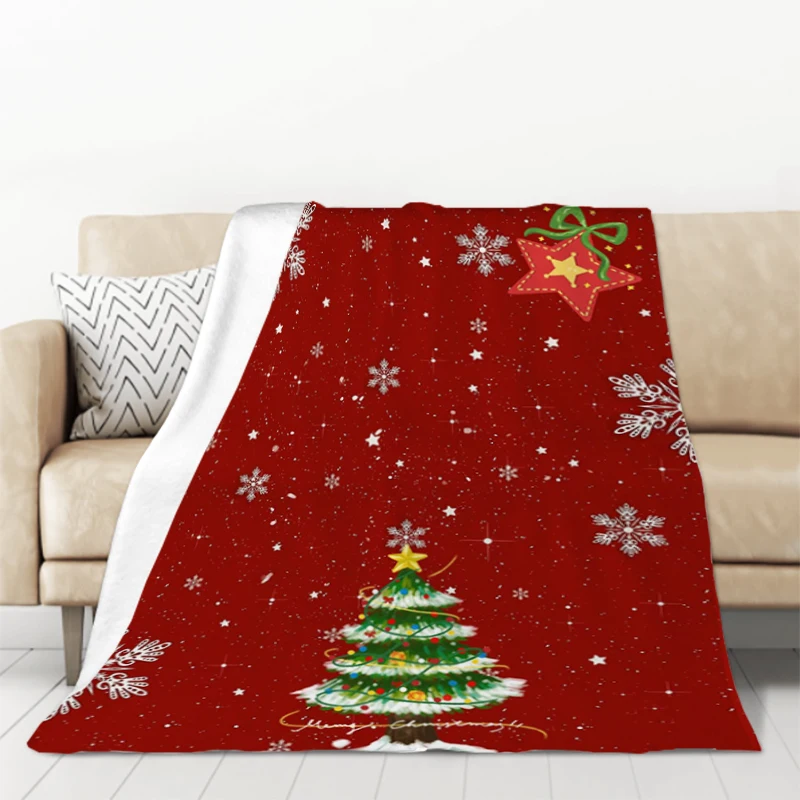 Christmas blanket soft and warm Merry Christmas Lightweight flannel plush blanket for ladies, children boys teenagers gifts