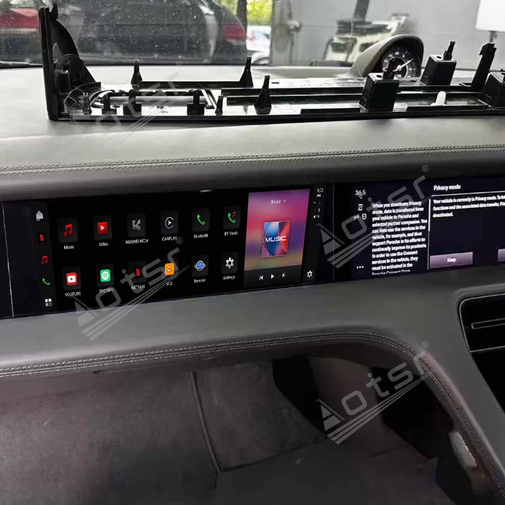 11 '' auto screen Android 14 For Porsche Taycan 2019 - 2025 right-hand drive car Co pilot entertainment screen Multimedia player