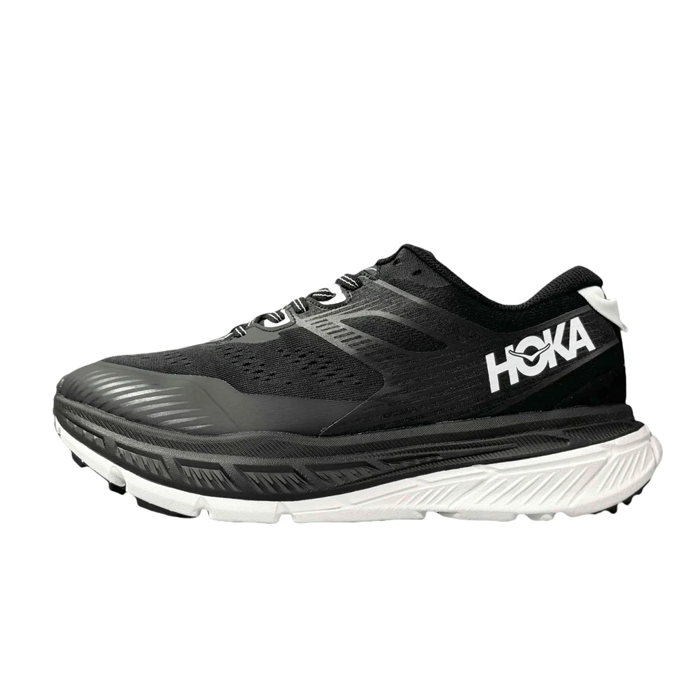 HOKA ONE ONE Stinson ATR6 Women and Men Black White Wear-resistant Breathable Packable Outdoor Hiking Walking Shoes 1110506-BWHT