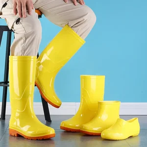 Gelbe Lebensmittelstiefel für hochwertige Motorrad -Landwirtschaftsschuhe Regenstiefel der Küchenhygiene der Sehne Noennamenull Marke Sehnen 8 Hauptverkaufsschuh Moto - №7
