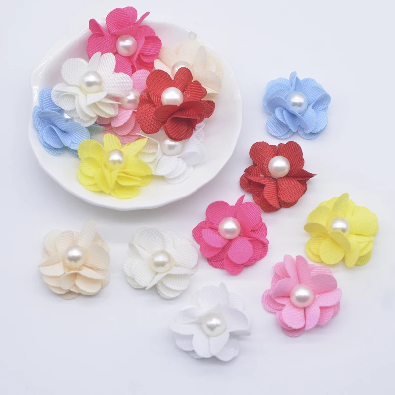 Cinta de flores de Gardenia, 10 piezas, 25mm, apliques para sombreros, pinzas para el pelo, accesorios de decoración, ropa, sombrero, zapatos, manualidades, parches de costura