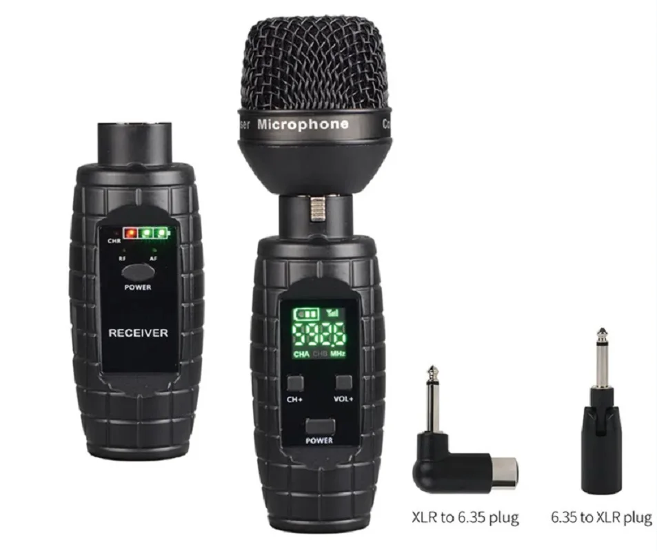 Wired to Wireless Microphone Microphone Grenade System Capacitor/Moving Coil Mmicrophone Support 48V Power U-95