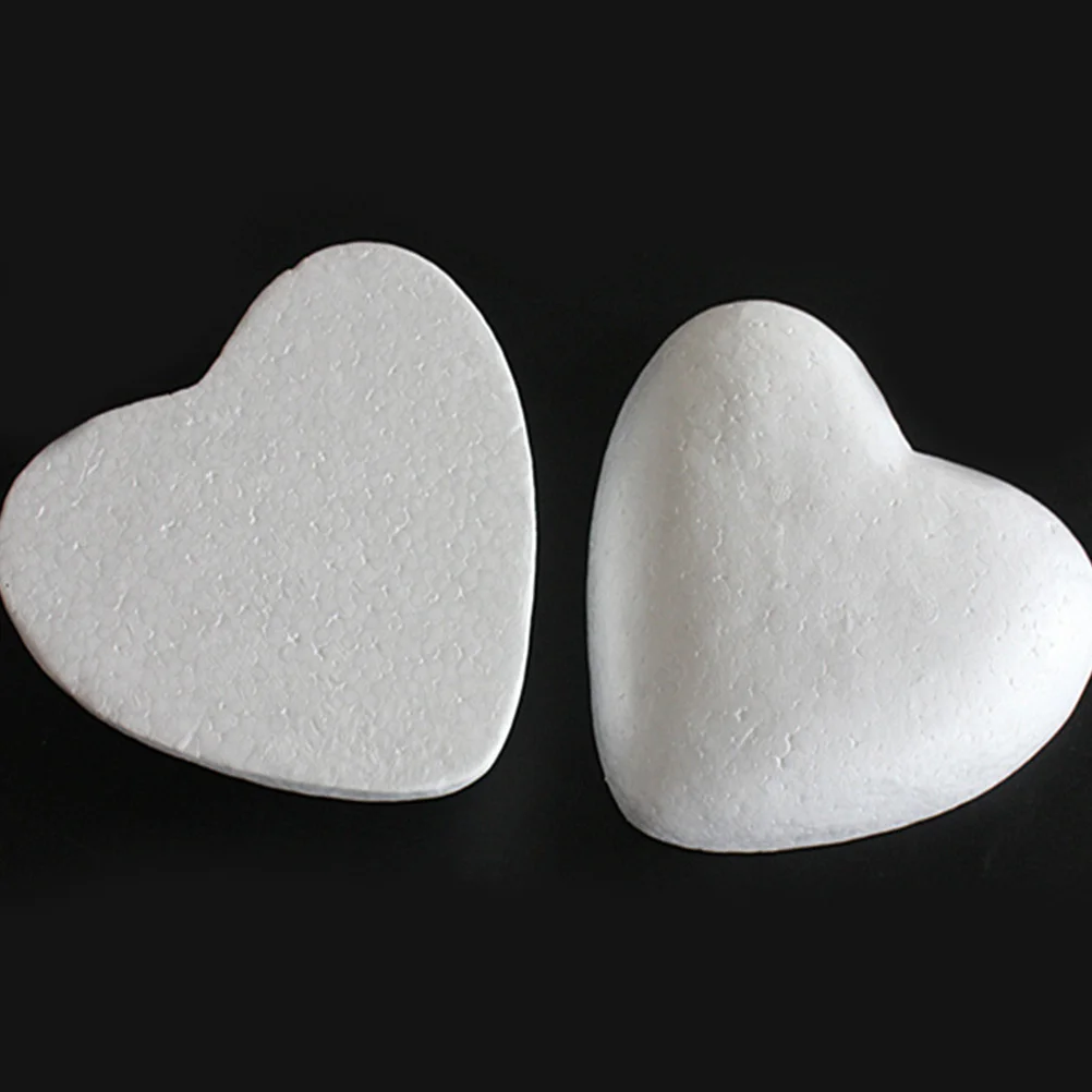 

2Pcs Foam Hearts Shape DIY Ornaments Romantic Wedding Decor Foams Hearts Shape Adorn Heart Foams Crafts Decor