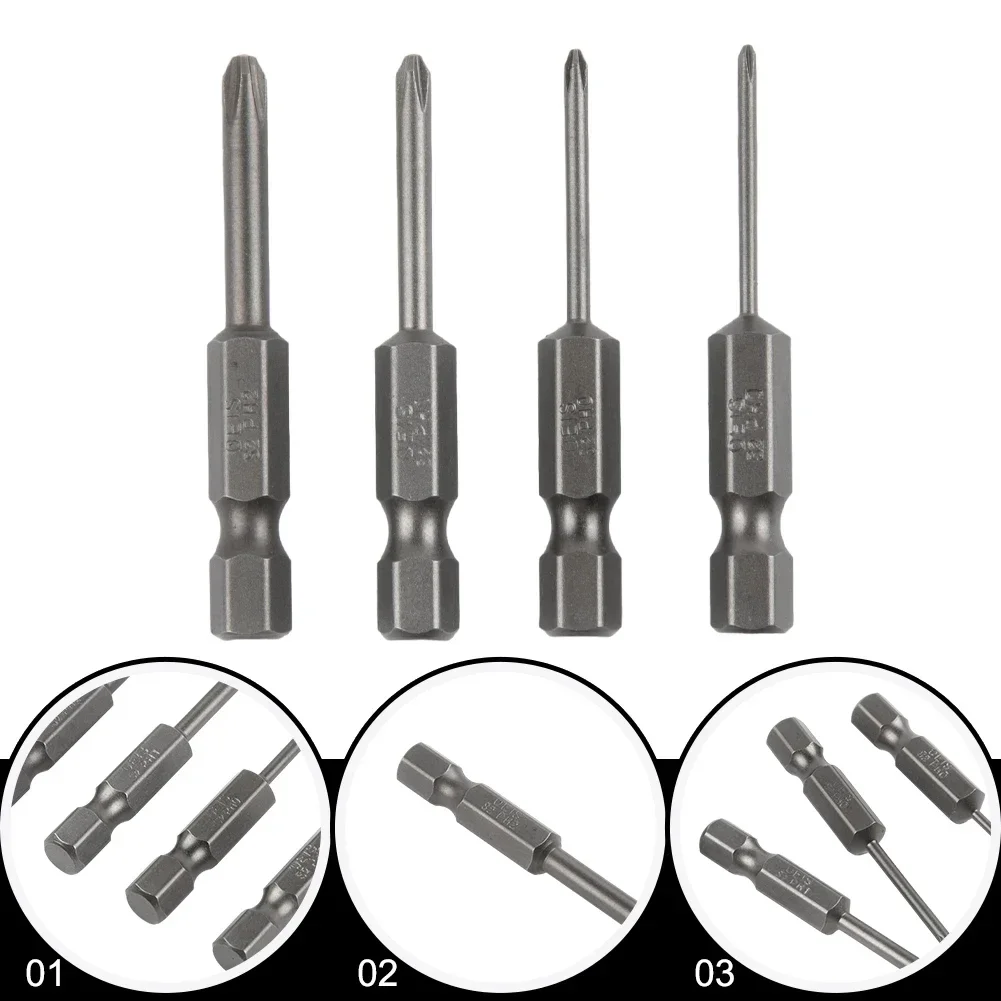 Imagem -03 - Brocas de Chave de Fenda Sólidas Hex Shank Ph2 Precisão Tamanhos 50 mm Brocas Elétricas Cruzadas de Liga de Aço de Alta Qualidade