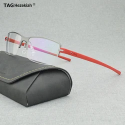 TAG Hezekiah brand Titanium Glasses Frame Men Retro rubber Eyeglasses Woman Eyewear Myopia Optical Prescription spectacle Women