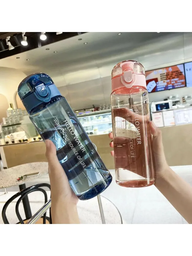 AliExpress NONE Sports Transparent Water Bottle 780ml Portable Gym Travel Clear Leakproof Drinking Bottle Frosted Bottle