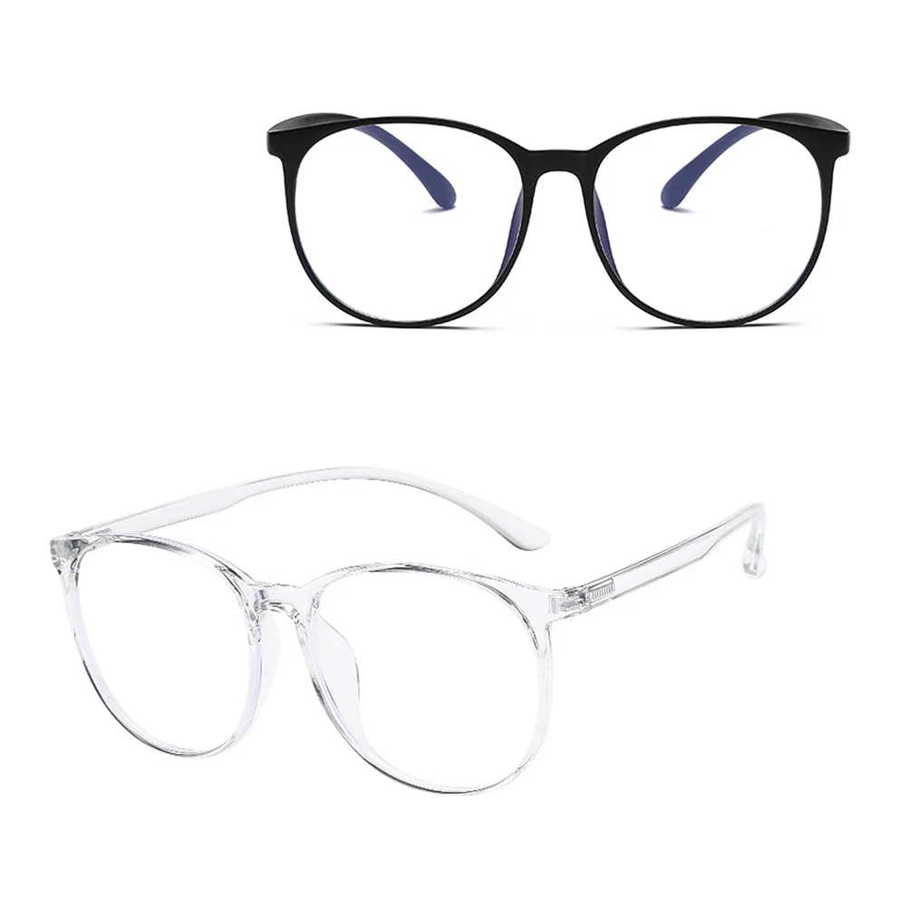 

2pcs Anti-Blue Light Glasses Lightweight Silicone Frame For Daily Outdoor Use Fashion Eyeglasses Simple Design Photo Props Party