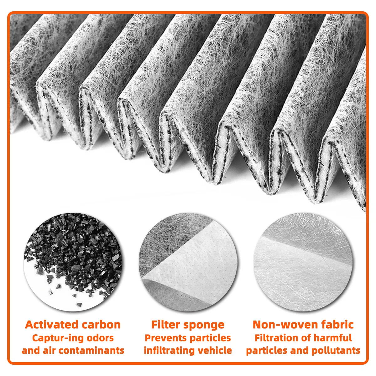 YONGRUN 1/2/5pcs Automotive Air Filter Suitable For Toyota: Tacoma (2005-2023) Carbon Fiber Filter Cf10374 Durable 87139-Yzz09