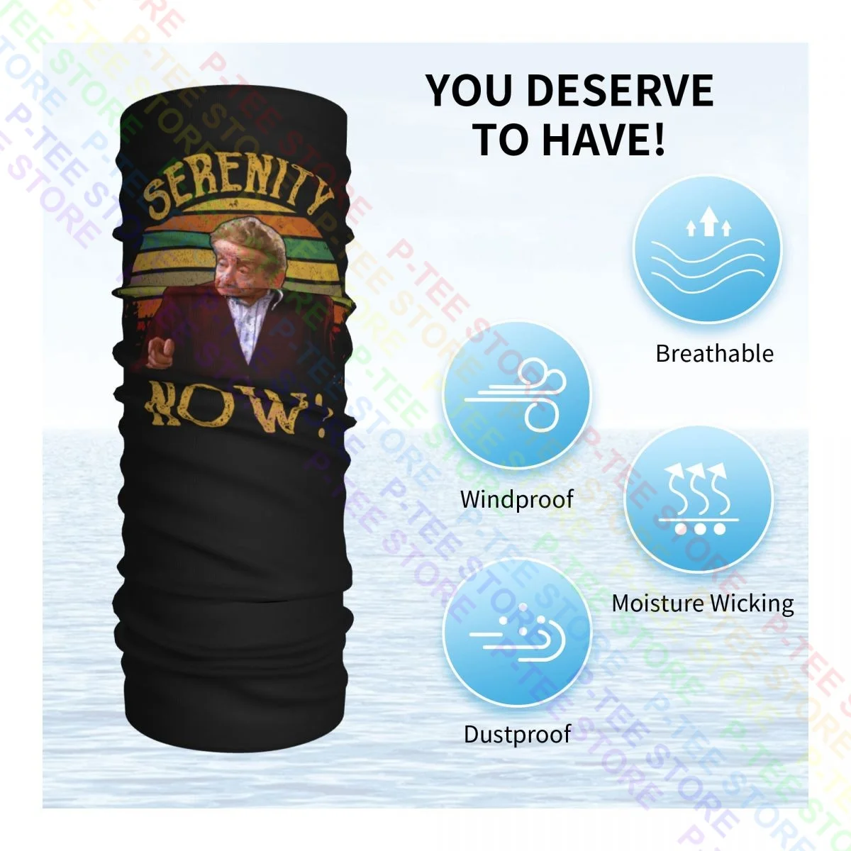 Serenity Now Frank Costanza seinfell serie de Tv cuello polaina bufanda máscara facial Unisex Running Gaiter Tube