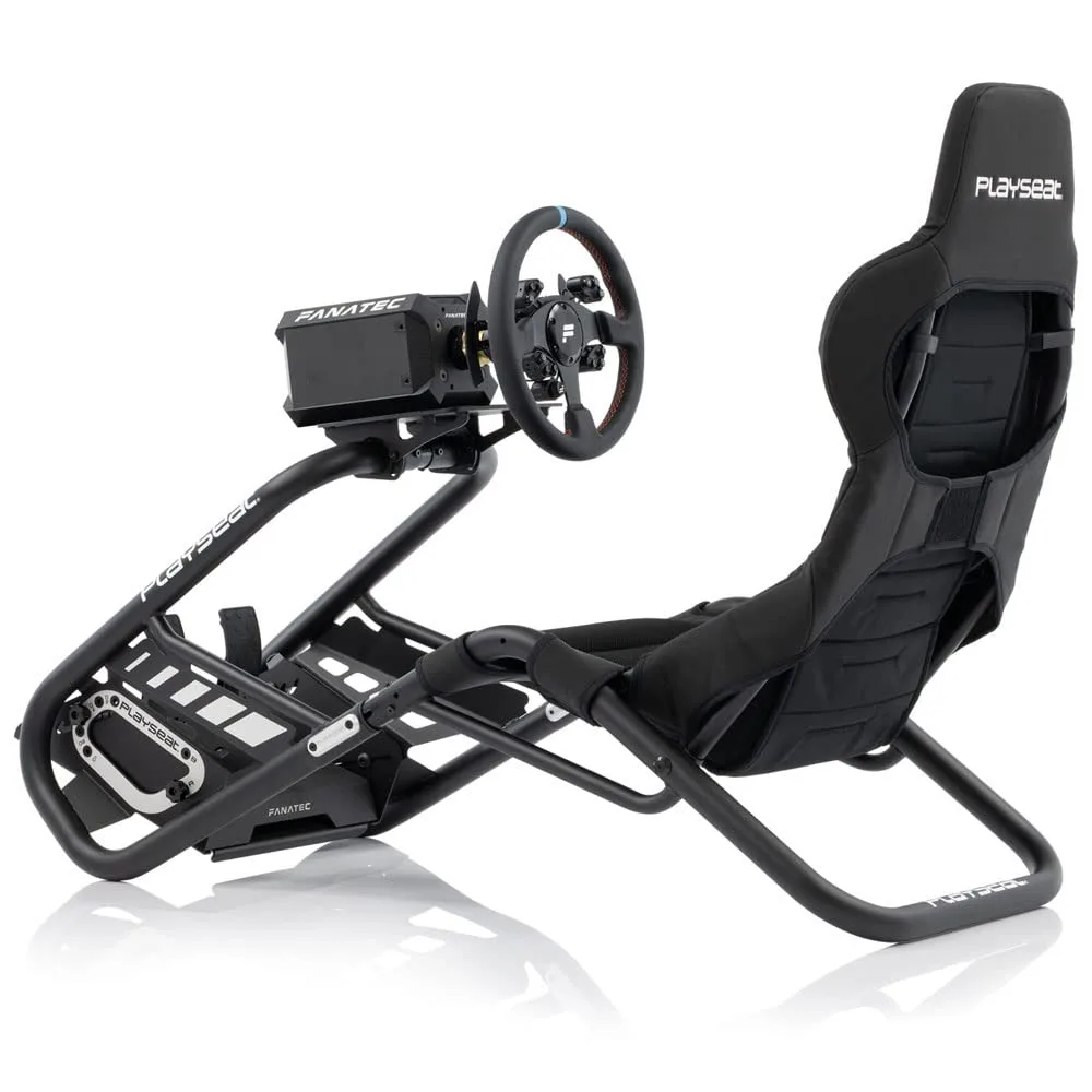 Trophy Sim Racing Cockpit  High Performance with All Steering Wheels & Pedals on The Market Supports PC & Console  Black