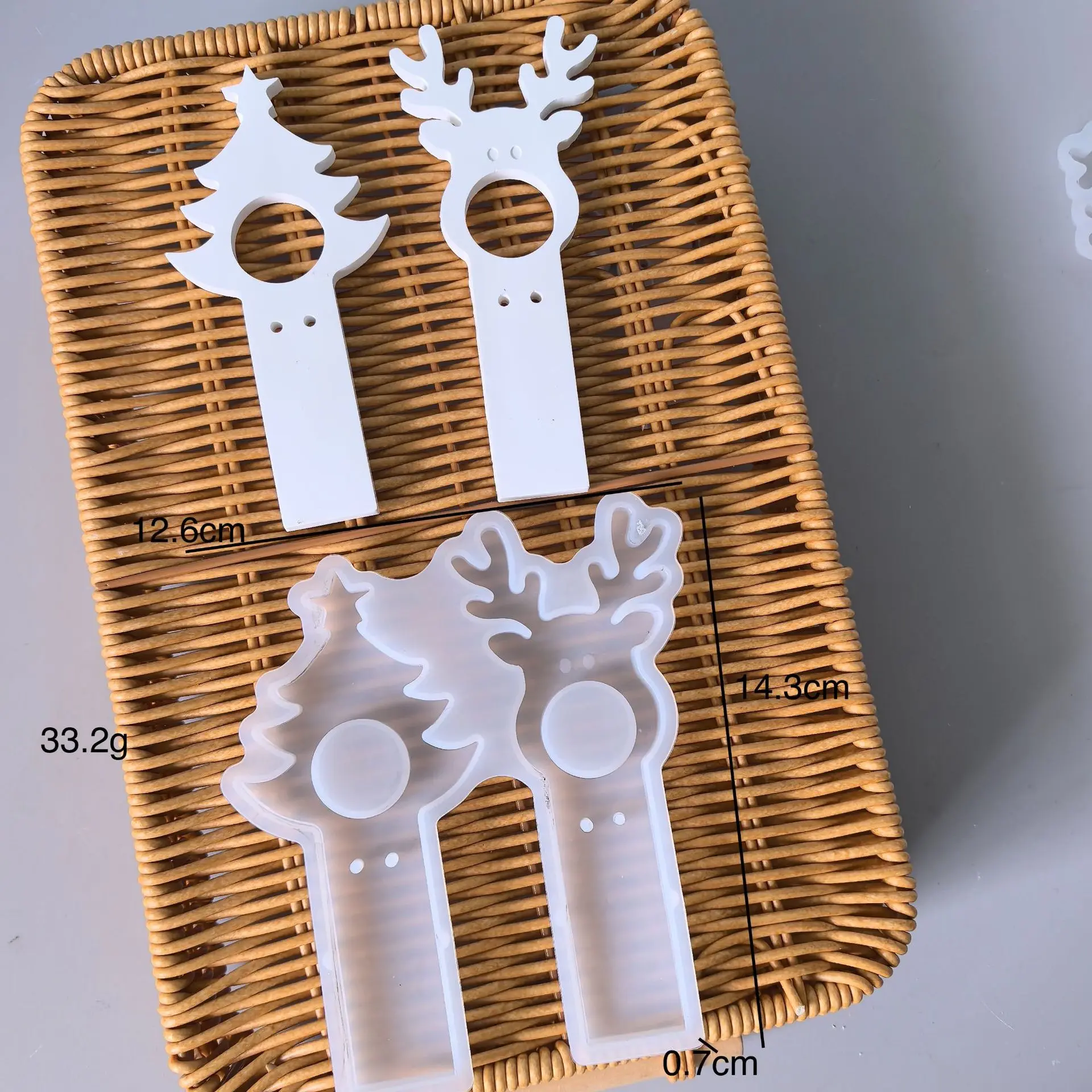 Silicone Lollipop Stand Mold Diy Christmas Candy Holder Mold Snowflake Candy Mold Reusable For Home Decoration Gifts Candy