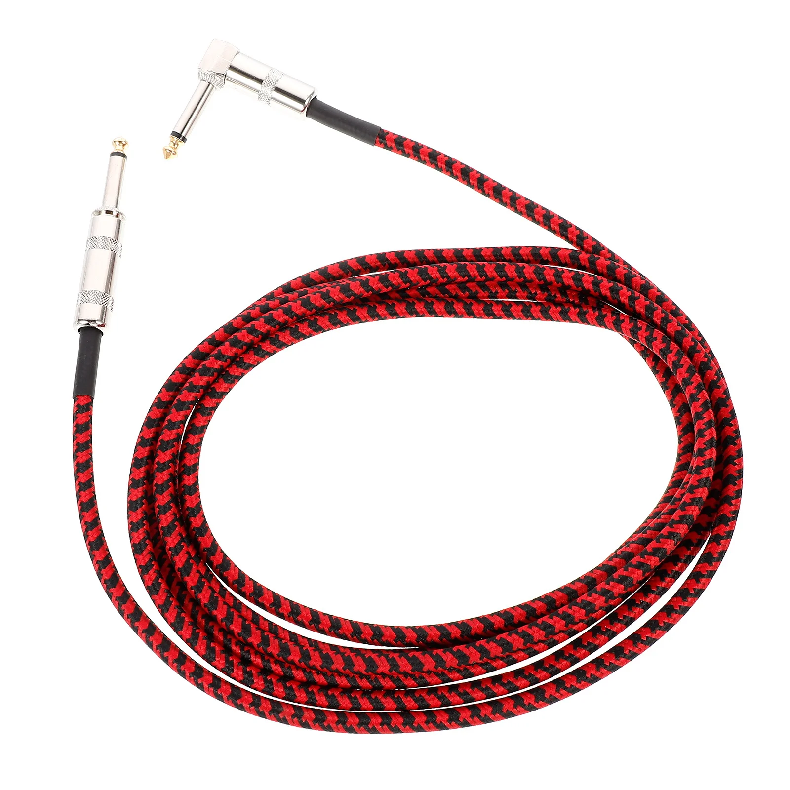 

1Pcs Professional Guitar Audio Cable Strong Wear-Resistant Braided Cable for Electric Guitar to Phone Connection Reliable