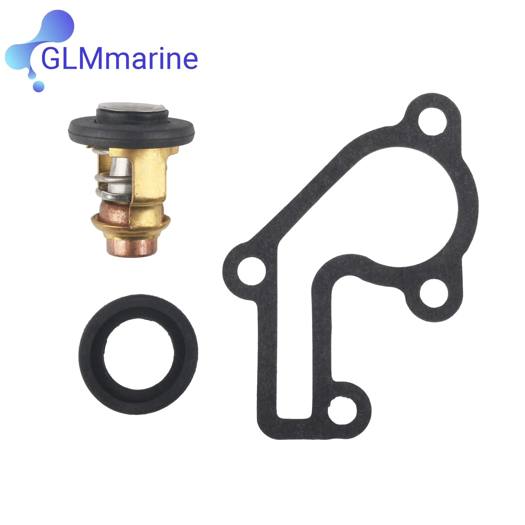 For Yamaha 9.9 15 HP 6E5-12411 50℃ 122℉ Thermostat 6E5-12411-20 W/ Gasket 682-12414-A1 9.9MSH 15MSH Outboard 6E5-12411-30