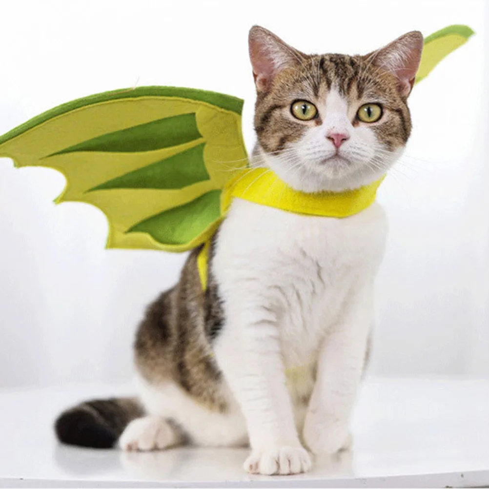 

Pet Dinosaur Wing Costume For Dogs Cats Kitten Felt Dress Up Accessory Lightweight Adjustable Halloween Festival Cosplay