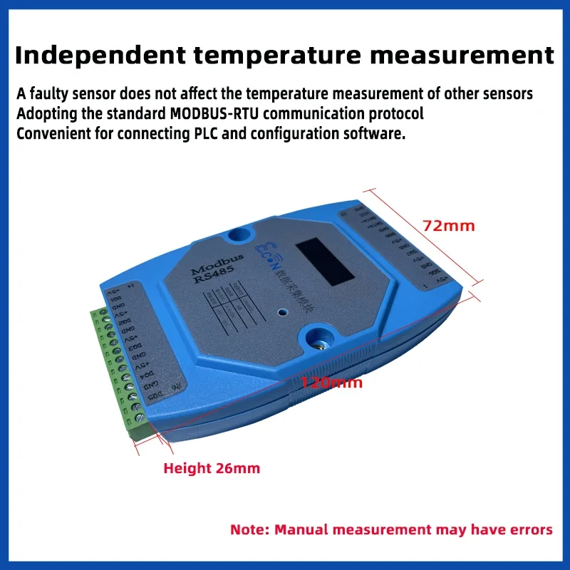8-Channel 18b20 Input Analog Acquisition Module MODBUS-RTU Protocol Support Customizable OEM Temperature Temperature Instruments
