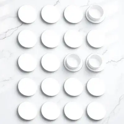 20Pcs Premium Clear Glass Table Spacers Rubber Bumpers for Table Tops Countertops Anti Slip Clear Furniture Spacer Round