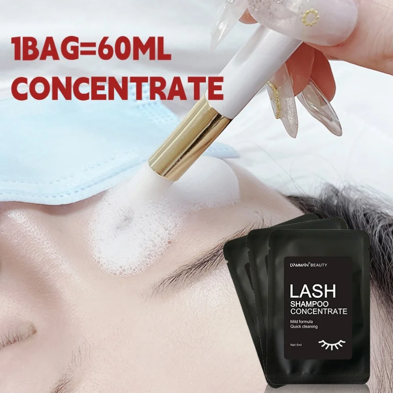 Eyelash Cleansing Mousse Eyelash Shampoo Concentrate Mousse Gentle No Stimulation Eyelash Extension Remover 60ml Makeup Tools