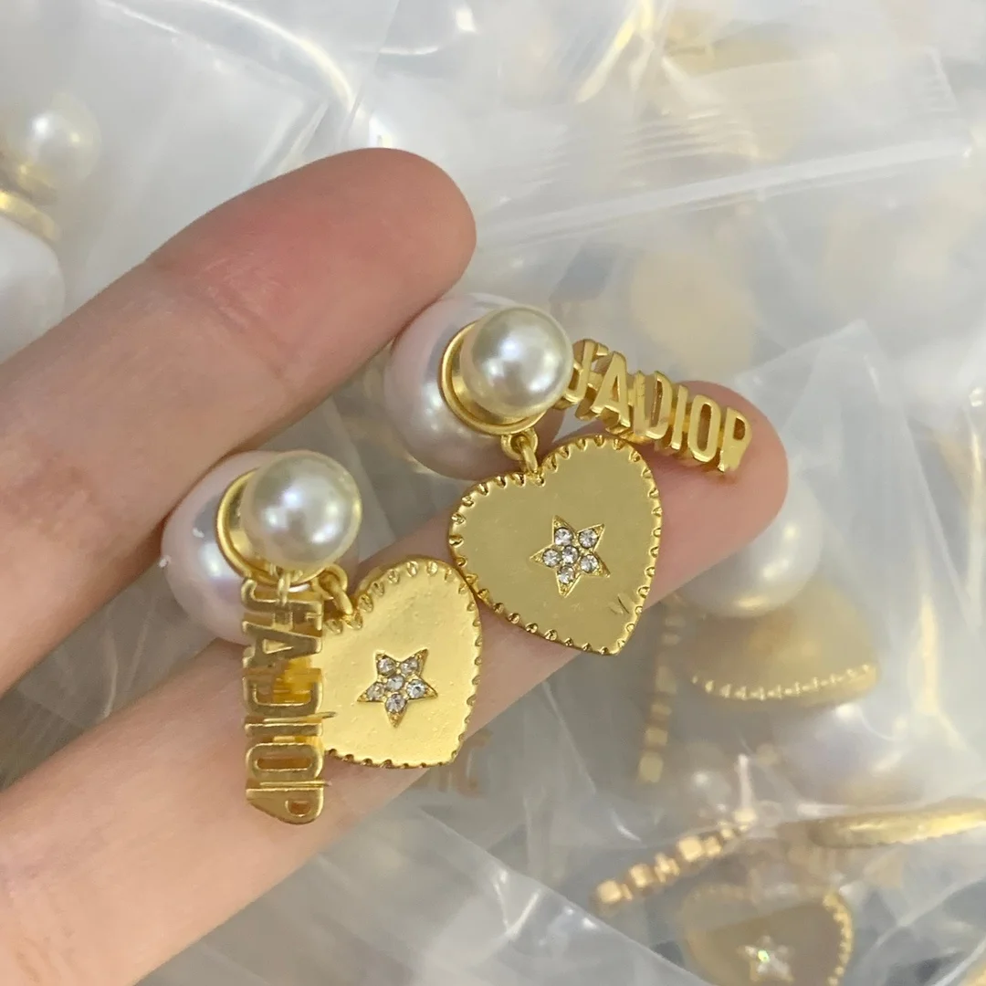Pendientes Colgantes de Cadena con Perlas Multicolor, Estrellas, Corazones y Diamantes de Imitación, Novedad 2026, Joyería de Moda para Uso Diario y Fiestas