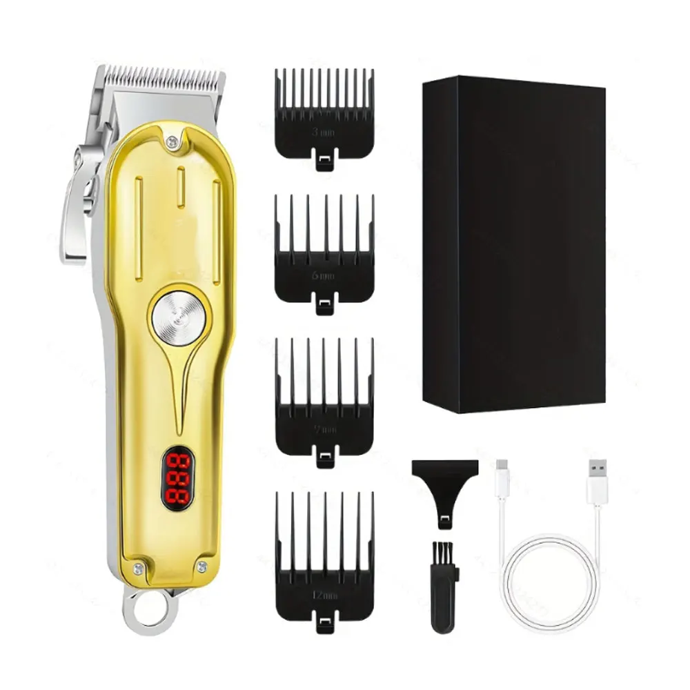 

Hair Trimmer Professional Hair Trimmer Cordless Barber Clipper Hair Cut Machine Metal Haircut Trimmer for Men