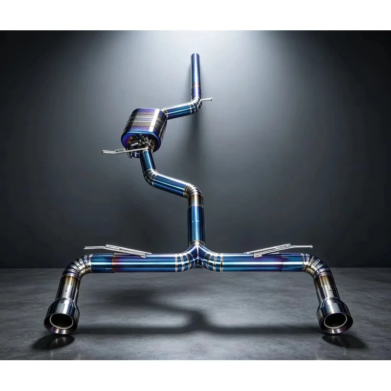 Titanium Valved Catback Exhaust System for VW Golf MK7 MK7.5 GTI 2.0T EA888 2013-2020 Active Valve Mid Pipe Muffler Performance