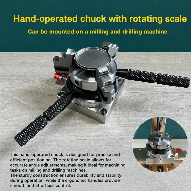 Three Jaw Rotating Chuck Bench Drill for Watch Jewelry Hardware Drilling Precision Holding Tool