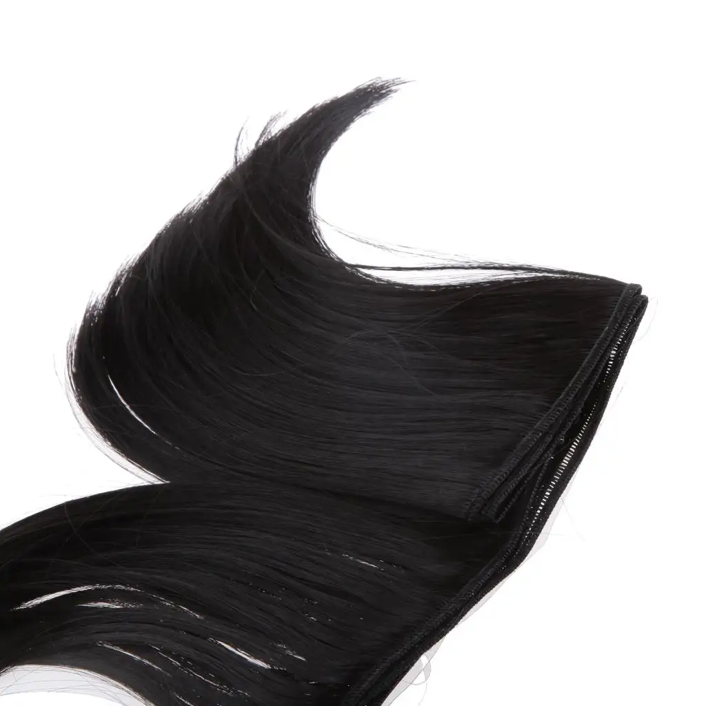 Black BJD Doll Wig High Temperature Synthetic Hair for 1/3 1/4 Ball Jointed Doll Accessories
