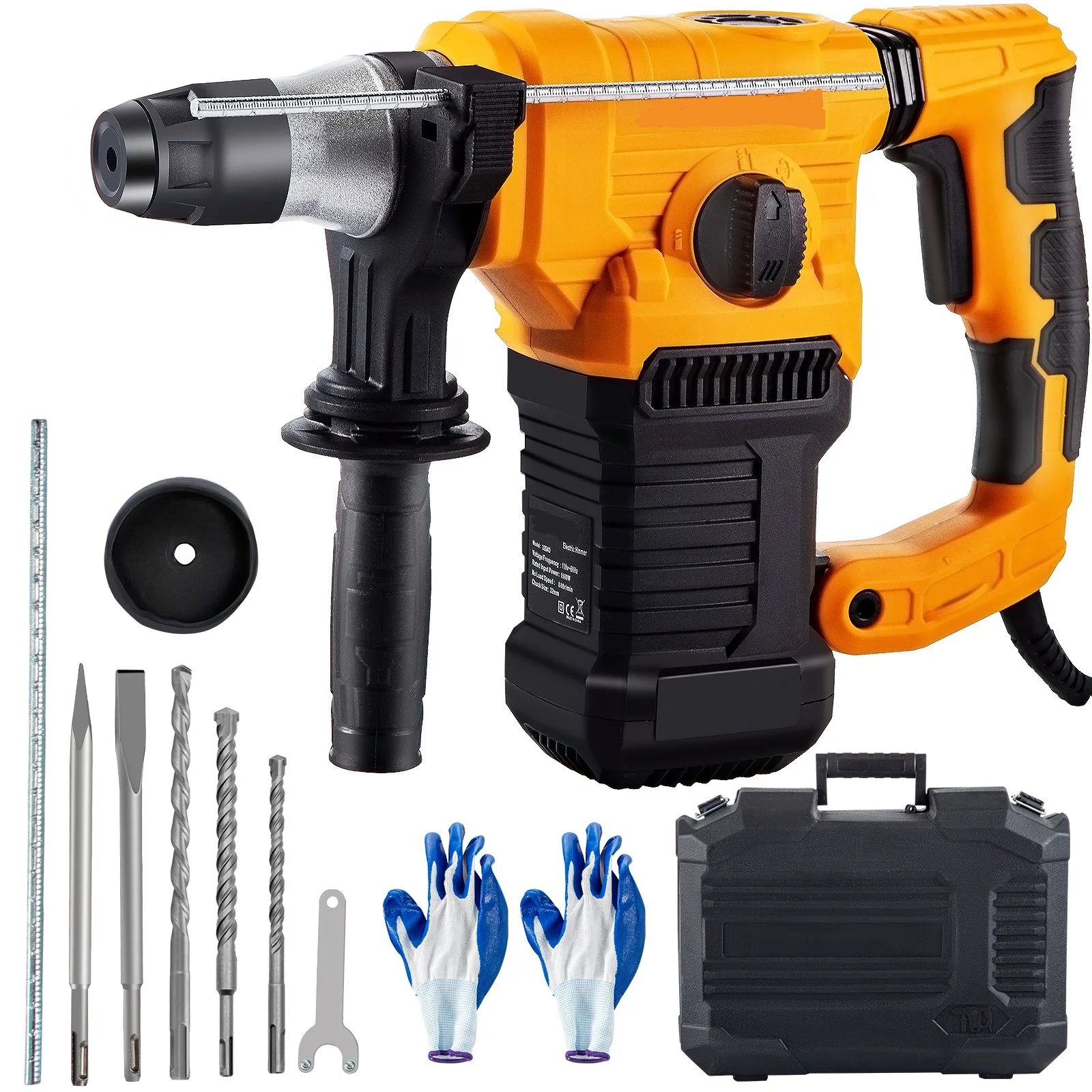 Rotary Hammer Drill 4-Mode Combination Rotary Hammer 13A 1.26\