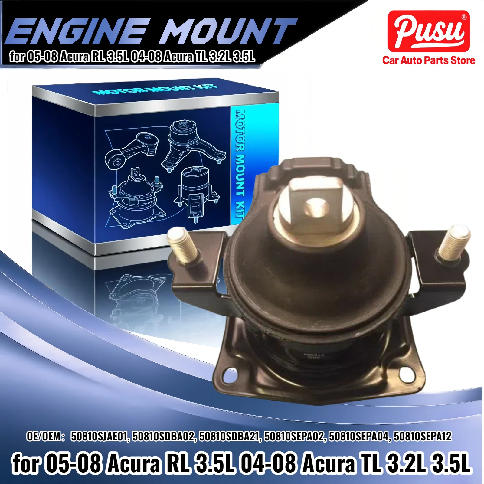

Hydraulic Rear Engine Mount for 05-08 Acura RL 3.5L 04-08 TL 3.2L/3.5L 50810-SJA-E01 50810-SDB-A02 50810-SDB-A21