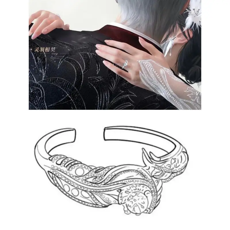 Hot Game Love and Deepspace Caleb Xavier Sylus Zayne Rafayel Cosplay Rings Heroine Couple Wedding Rings for Women Halloween Gift image 5