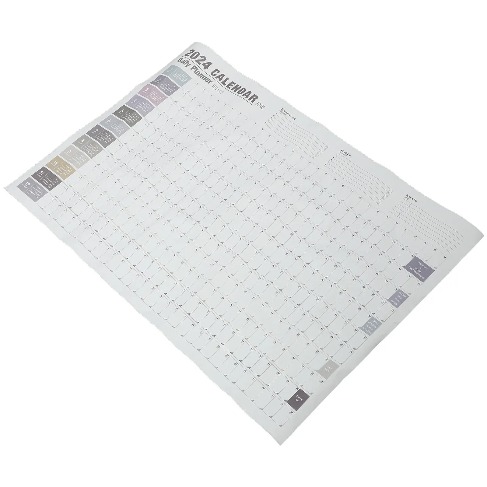 2020 Calendar Wall Sticker Planner Schedule Organizer for Learning Saving Habits Daily Planning New Year