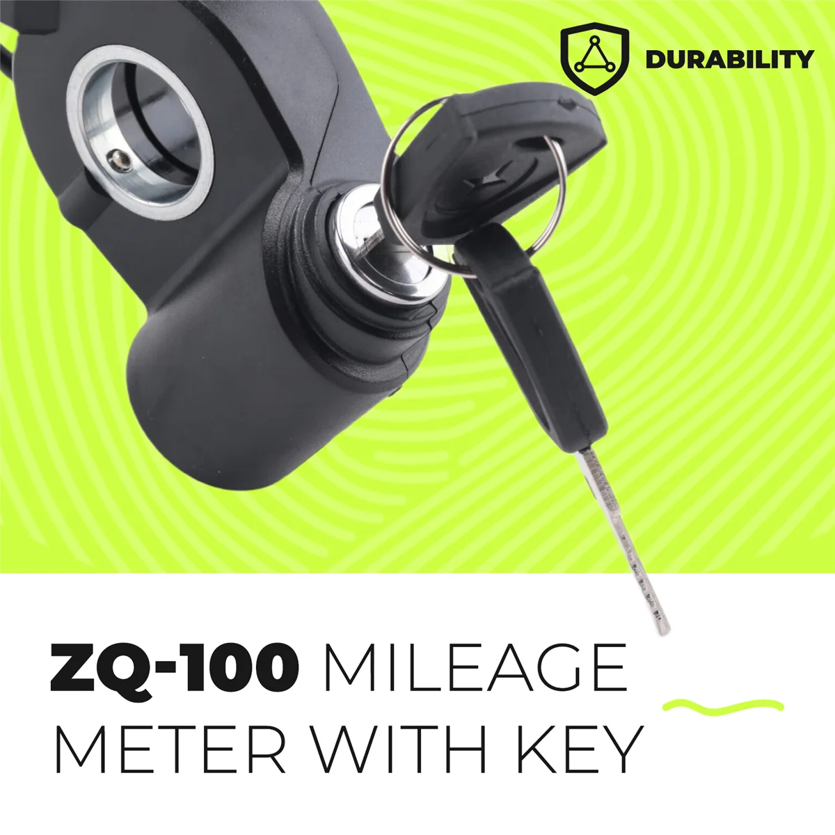 

New 3C-ZQ-100 Mileage Meter with Key Speed Adjustable Electric Scooter Meter 6 Pin Display for Electric Scooter Dashboard