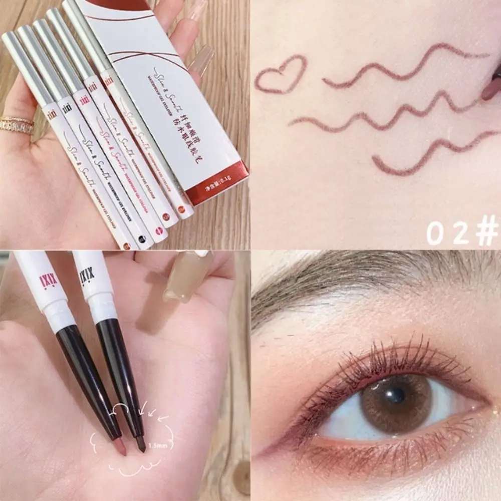 Matita Gel per Eyeliner a lunga durata penna per Eyeliner ad asciugatura rapida impermeabile coreana penna per Eyeliner di colore rosso opaco matita per baco da seta sdraiata